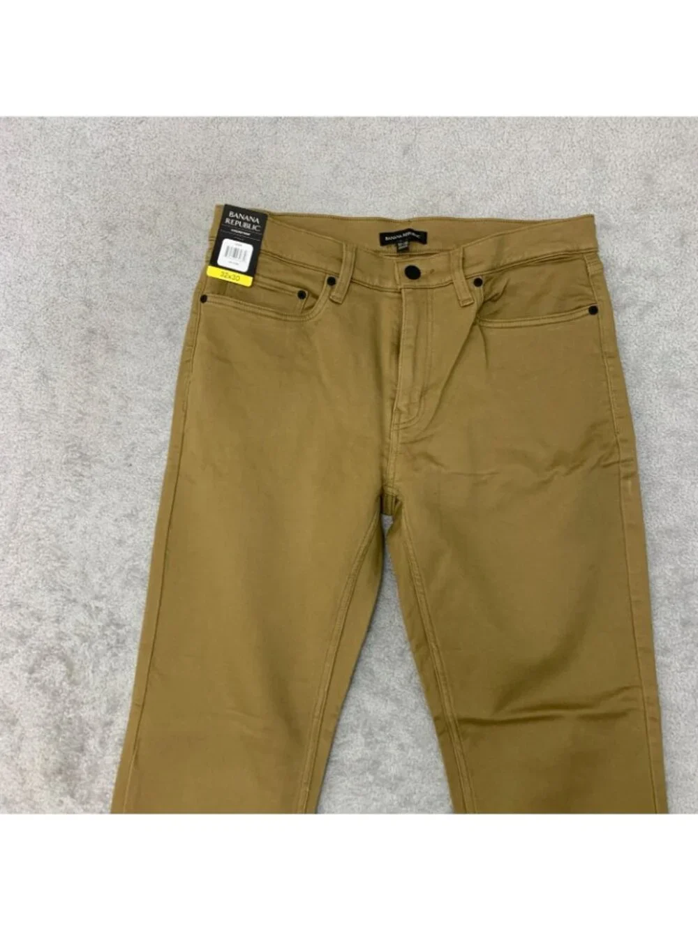 NWT Banana Republic Men's 32x30 5-Pocket Pants Tan Cotton-Blend Stretch
